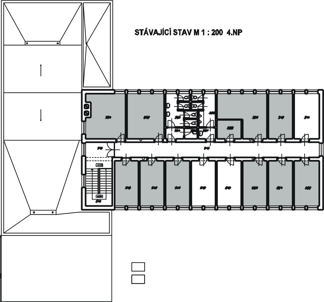 4NP šedá prostory k pronájmu cca 180m2