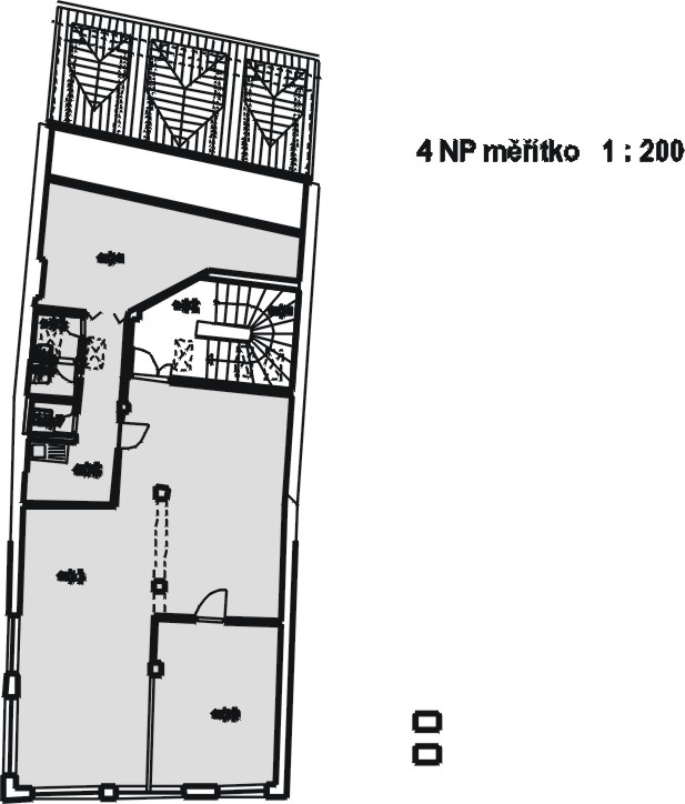 4NP šedé plochy k prohájmu - cca 123m2