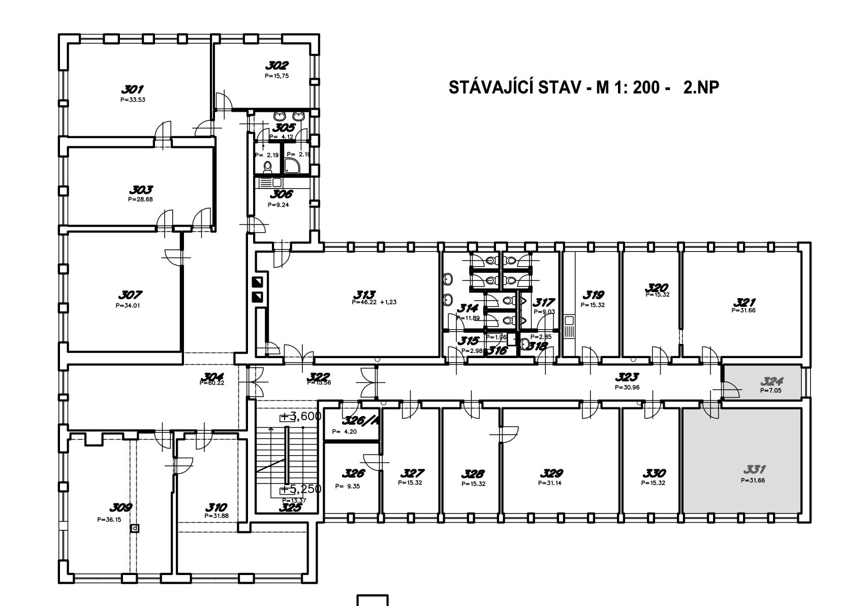 2NP plocha k pronájmu cca 39m2